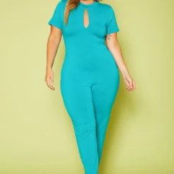 Plus Size KeyHole Jumpsuit