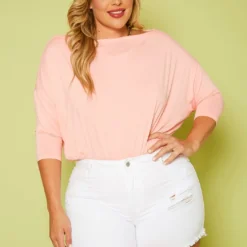 Plus Size Boat Neck Bodysuit -Radiant Drape Sales 2020622 001 1