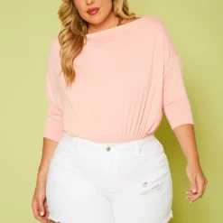 Plus Size Boat Neck Bodysuit -Radiant Drape Sales 2020622 001 2