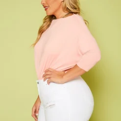 Plus Size Boat Neck Bodysuit -Radiant Drape Sales 2020622 001 3