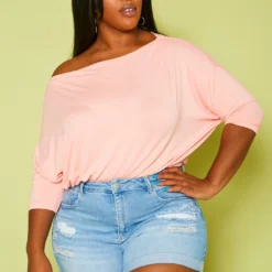 Plus Size Boat Neck Bodysuit