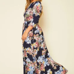Plus Size Floral Print Fit & Flare Maxi Dress -Radiant Drape Sales 2020623 001 3