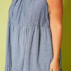 Plus Size Halter Neck Flare Maxi Dress 9 Plus Size Halter Neck Flare Maxi Dress -Radiant Drape Sales 2020627 001 5