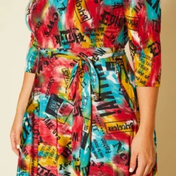 Plus Size Graphic Print Fit & Flare Maxi Dress -Radiant Drape Sales 2020628 001 5