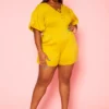 Plus Size Balloon Sleeve Romper