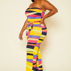 Plus Size Abstract Color Print Mix Jumpsuit 7 Plus Size Abstract Color Print Mix Jumpsuit -Radiant Drape Sales 2020654 001 2
