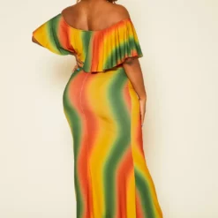 Plus Size Gradient Multicolor Maxi Dress -Radiant Drape Sales 2020660 002 4