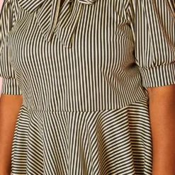 Plus Size Puff Shoulder Sleeve Peplum Blouse -Radiant Drape Sales 2020662 001 5