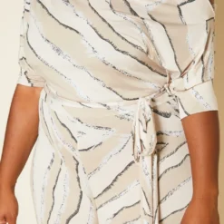Plus Size Abstract Print Cold Shoulder Romper 9 Plus Size Abstract Print Cold Shoulder Romper -Radiant Drape Sales 2020692 001 4
