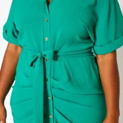 Plus Size High Low Ruched Collar Dress -Radiant Drape Sales 2020702 003 5
