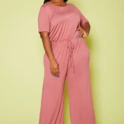 Plus Size Lounge Wide Leg Jumpsuit