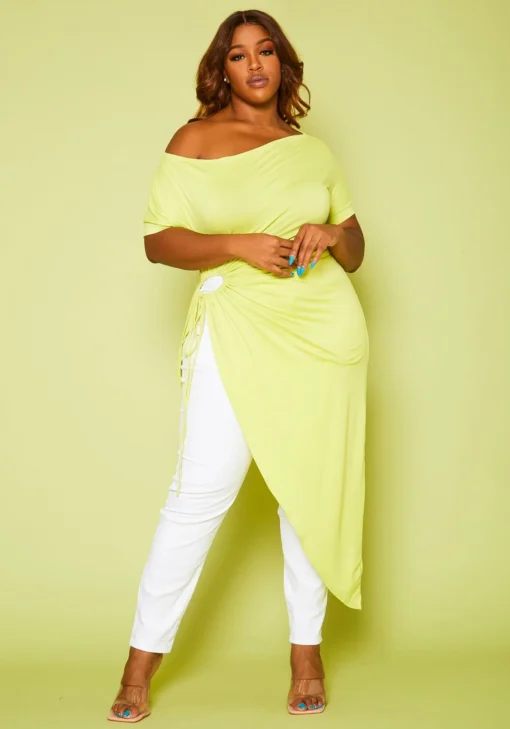 Plus Size Asymmetrical Off Shoulder Top -Radiant Drape Sales 2020731 005 1