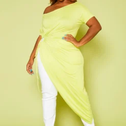 Plus Size Asymmetrical Off Shoulder Top -Radiant Drape Sales 2020731 005 2