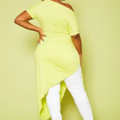 Plus Size Asymmetrical Off Shoulder Top -Radiant Drape Sales 2020731 005 5