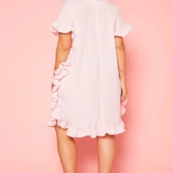 Plus Size Striped Ruffle Dress 8 Plus Size Striped Ruffle Dress -Radiant Drape Sales 2020753 002 4