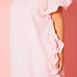 Plus Size Striped Ruffle Dress 9 Plus Size Striped Ruffle Dress -Radiant Drape Sales 2020753 002 5