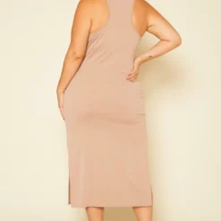 Plus Size Ribbed Lounge Midi Dress 8 Plus Size Ribbed Lounge Midi Dress -Radiant Drape Sales 2020759 005 4