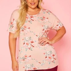Asoph Plus Size Floral Relaxed Fit Top