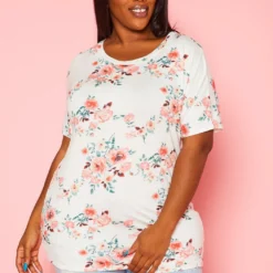 Asoph Plus Size Floral Relaxed Fit Top