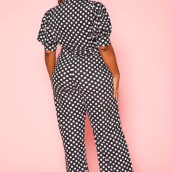 Plus Size Polka Dot Print Jumpsuit -Radiant Drape Sales 2020786 001 5