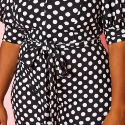 Plus Size Polka Dot Print Jumpsuit -Radiant Drape Sales 2020786 001 6