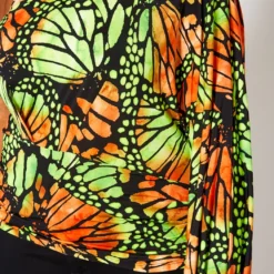 Plus Size Print One Sleeve Drape Hem Blouse -Radiant Drape Sales 2020789 001 6