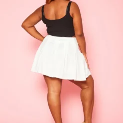 Plus Size Flare Pleated Mini Skirt -Radiant Drape Sales 2020796 002 5