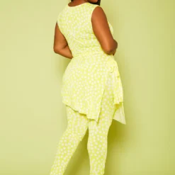 Plus Size Polka Dot Print Sleek Top And Leggings Set -Radiant Drape Sales 2020806 001 4