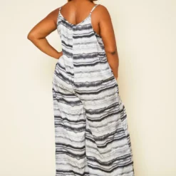Plus Size Abstract Print Tank Jumpsuit -Radiant Drape Sales 2020819 001 4