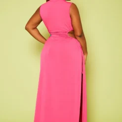 Plus Size Mock Neck Cut Out Maxi Dress 10 Plus Size Mock Neck Cut Out Maxi Dress -Radiant Drape Sales 2020821 001 5