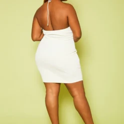 Plus Size Lace Up Halter Top Mini Dress 10 Plus Size Lace Up Halter Top Mini Dress -Radiant Drape Sales 2020822 001 5
