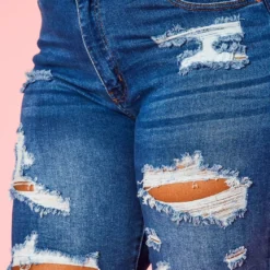 Plus Size Distressed Denim Shorts -Radiant Drape Sales 2020832 001 1