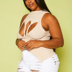 Plus Size Mock Neck Cut-Out Top -Radiant Drape Sales 2020839 002 4