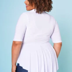 Plus Size Surplice Peplum Top -Radiant Drape Sales 2020847 002 5