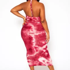 Plus Size Textured Tie Dye Midi Dress -Radiant Drape Sales 2020848 001 5