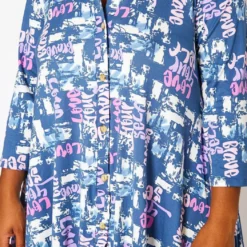 Plus Size A-Line Graphic Collar Dress -Radiant Drape Sales 2020856 001 5