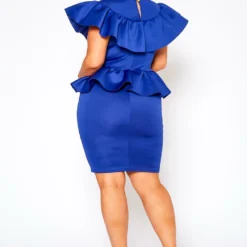 Plus Size Occasion Ruffle Peplum Midi Dress -Radiant Drape Sales 2020858 005 5