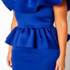 Plus Size Occasion Ruffle Peplum Midi Dress -Radiant Drape Sales 2020858 005 6