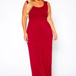 Plus Size Sleeveless Seamless Maxi Dress