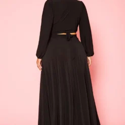 Plus Size Versatile Tie Up Crop Top & Maxi Skirt Set 10 Plus Size Versatile Tie Up Crop Top & Maxi Skirt Set -Radiant Drape Sales 2020877 001 5