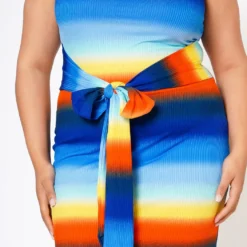 Plus Size Gradient Bodycon Midi Dress 9 Plus Size Gradient Bodycon Midi Dress -Radiant Drape Sales 2020897 003 4