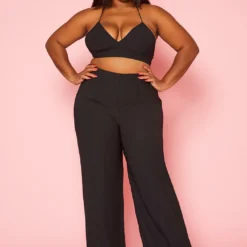 Plus Size Halter Crop Top & Duster Three Piece Set 11 Plus Size Halter Crop Top & Duster Three Piece Set -Radiant Drape Sales 2020899 001 1