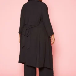 Plus Size Halter Crop Top & Duster Three Piece Set 15 Plus Size Halter Crop Top & Duster Three Piece Set -Radiant Drape Sales 2020899 001 8