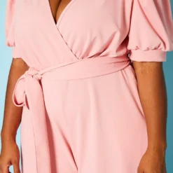 Plus Size Surplice Wide Leg Jumpsuit -Radiant Drape Sales 2020902 002 5