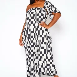 Plus Size Wide Legged Pocket Jumpsuit