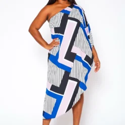 Plus Size Asymmetric One Shoulder Dress -Radiant Drape Sales 2020914 001 2