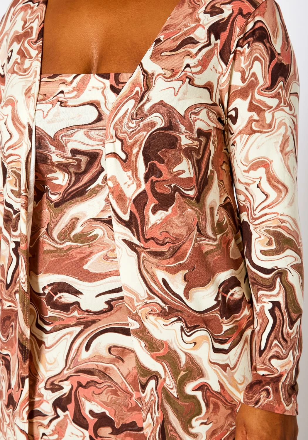 Plus Size Knit Tube Midi Dress And Duster Cardigan Set 7 Plus Size Knit Tube Midi Dress And Duster Cardigan Set - Image 7