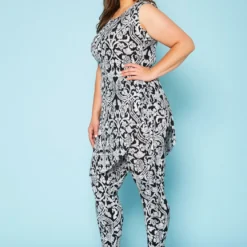Plus Size Multi Print Sleek Top & Leggings Set -Radiant Drape Sales 2020928 002 3