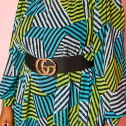 Plus Size Multi Striped Asymmetric Maxi Dress -Radiant Drape Sales 2020934 001 5