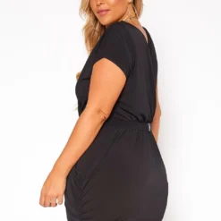 Asoph Plus Size Belted Overlay Bodycon Mini Dress -Radiant Drape Sales 2020937 001 3